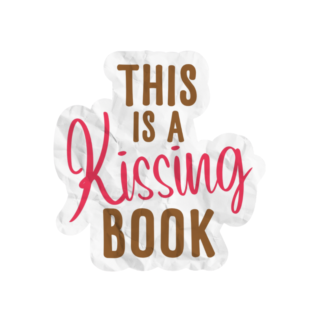 This is a Kissing Book Title Die-cut Sticker