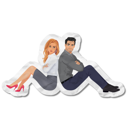 This is a Kissing Book Jules & Linc Die-Cut Sticker