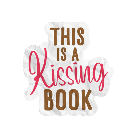This is a Kissing Book Title Die-cut Sticker