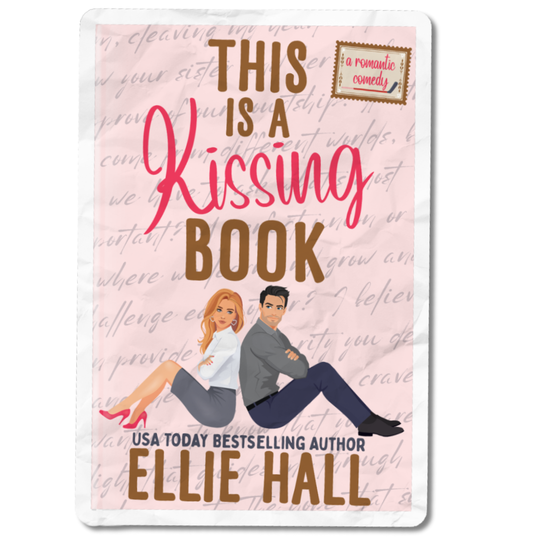 This is a Kissing Book Cover Die-Cut Sticker