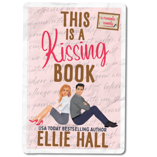 This is a Kissing Book Cover Die-Cut Sticker